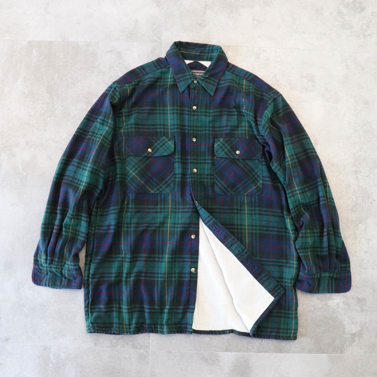 POST JUNK / 90’s DAVID TAYLOR Thermal Lined Flannel Shirt [L]
